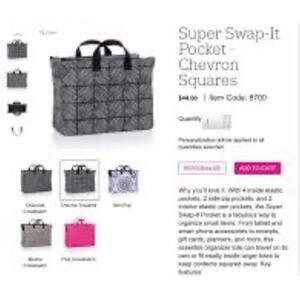 31 Thirty-one Super swap-it pocket chevron squares print NEW